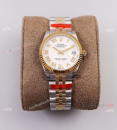 (TW) Rolex Datejust Swiss eta2836 Watch White Roman Dial 31mm